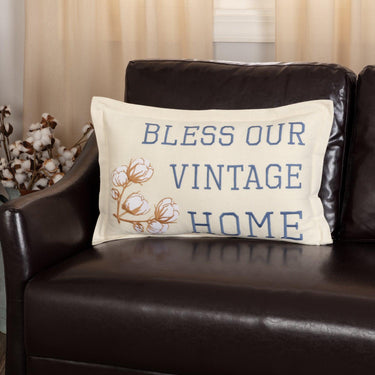 Ashmont Bless Our Vintage Home Pillow 14x22 VHC Brands - The Fox Decor